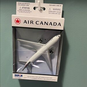 Air Canada White Toy Airplane by